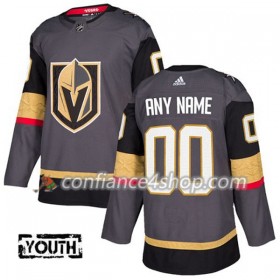 Adidas Maillot de Hockey Vegas Golden Knights Personnaliser 2017-2018 Gris Authentic - Enfant